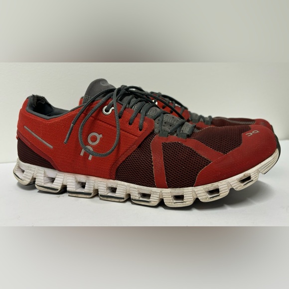 On Running Other - ON RUNNING On Cloud Maroon Red White Running Sneakers Men’s Size 10 1/2